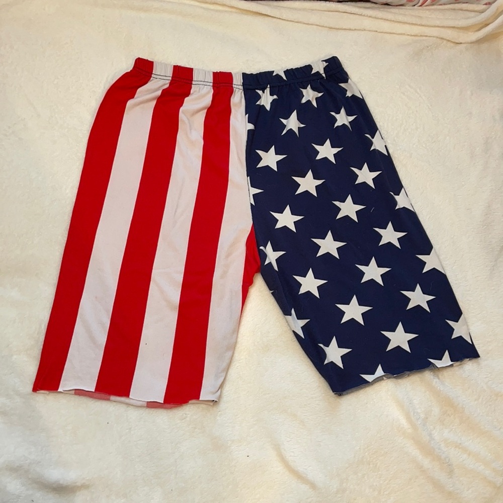 Patriotic Cut Off Bermuda Shorts